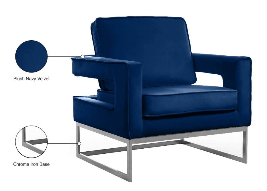 Thumbnail: Noah Velvet Accent Chair