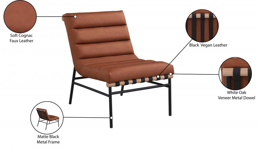 Thumbnail: Burke Vegan Leather Accent Chair
