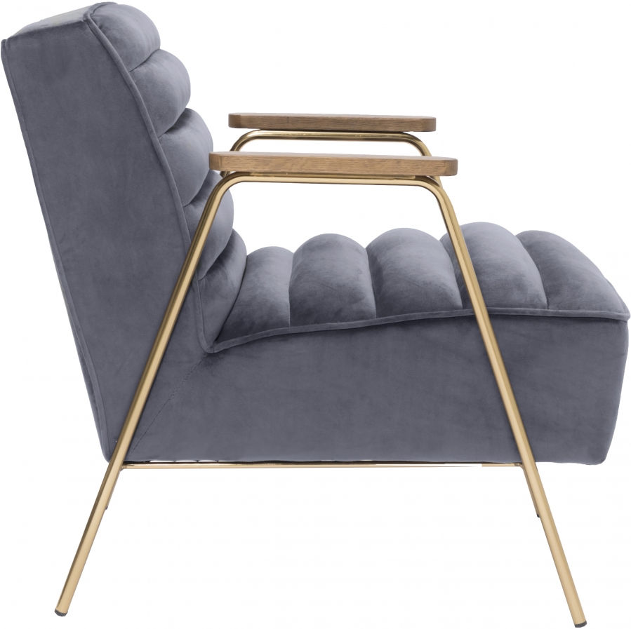 Thumbnail: Woodford Velvet Accent Chair