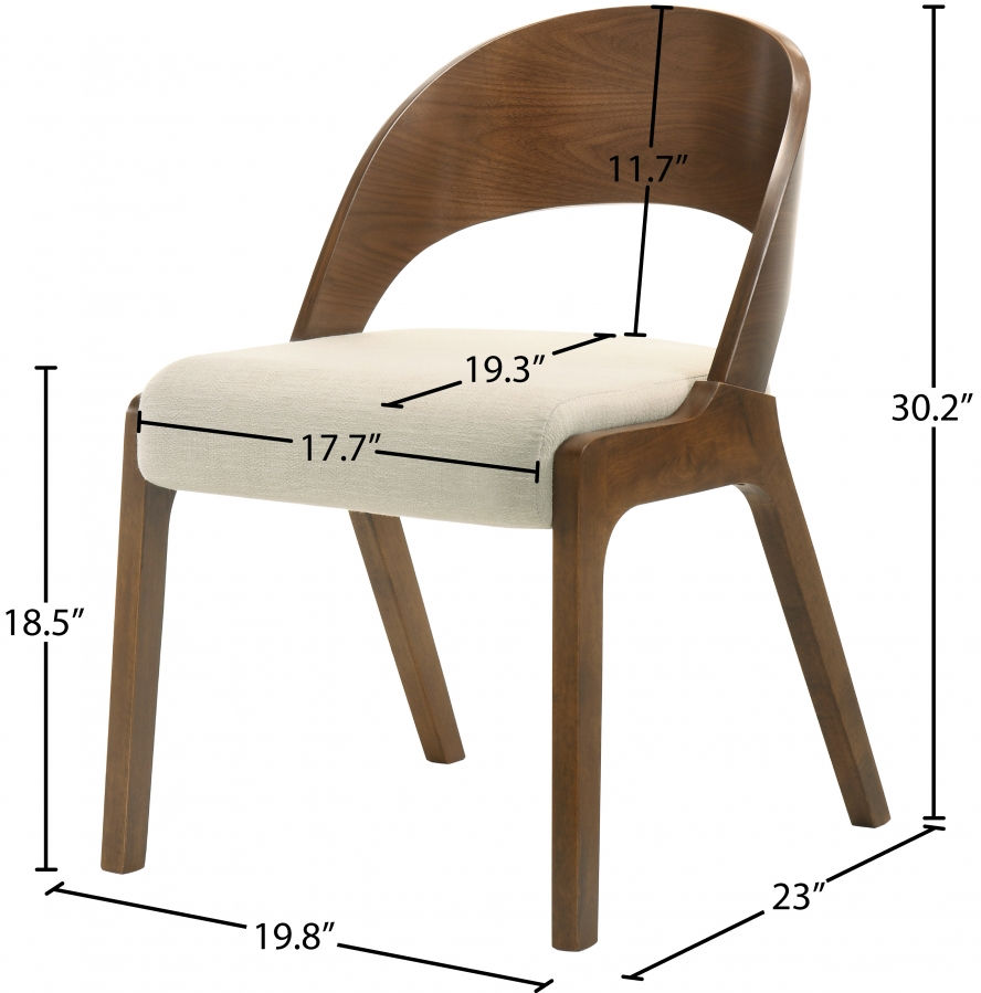 Thumbnail: Woodson Linen Textured Dining Chair