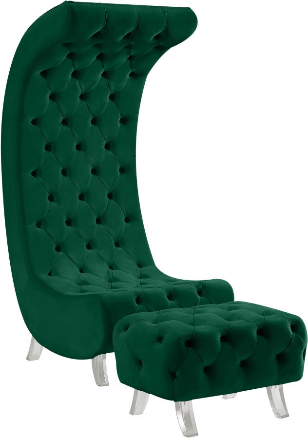 Thumbnail: Crescent Velvet Chair