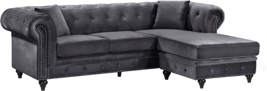 Sabrina Velvet Reversible 2pc. Sectional
