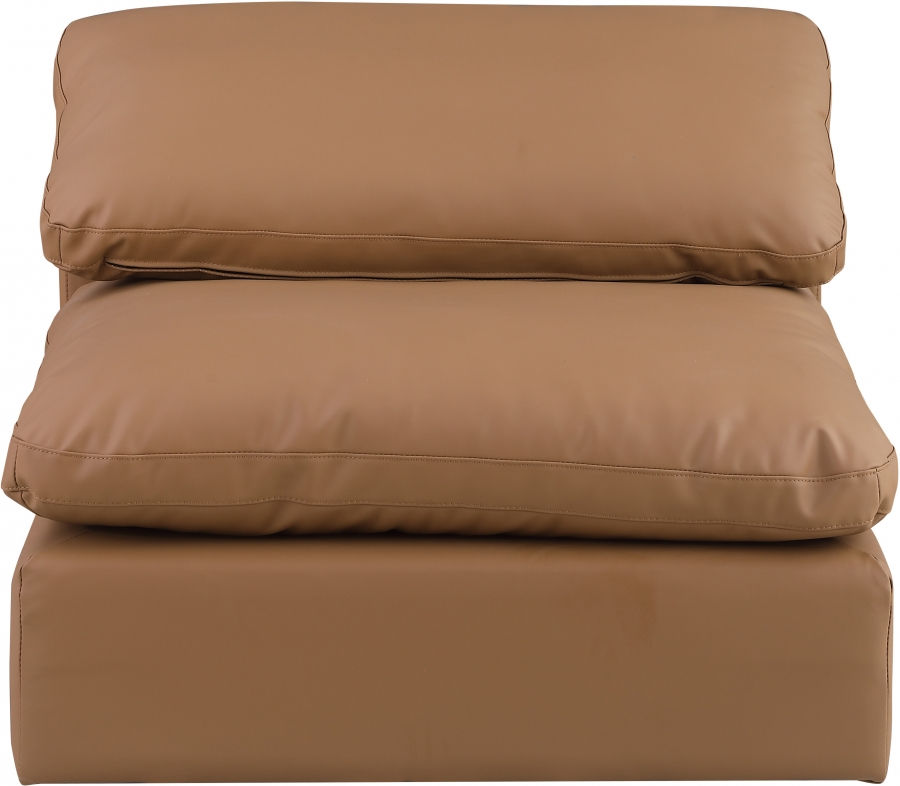 Thumbnail: Comfy Vegan Leather Armless Chair