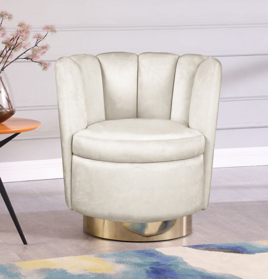 Thumbnail: Lily Velvet Swivel Accent Chair