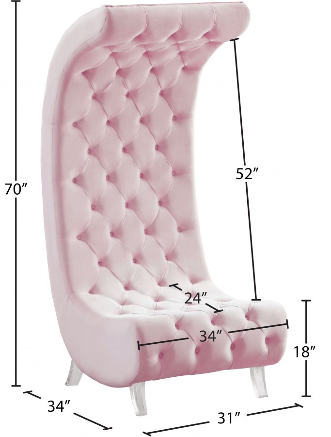 Thumbnail: Crescent Velvet Chair