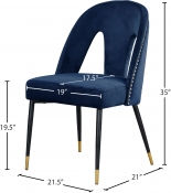 Thumbnail: Akoya Velvet Dining Chair