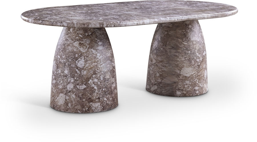 Cosenza 78" Marble Finish Indoor/Outdoor Concrete Dining Table