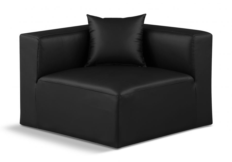 Cube Charcoal Grey Vegan Leather Living Room Chair