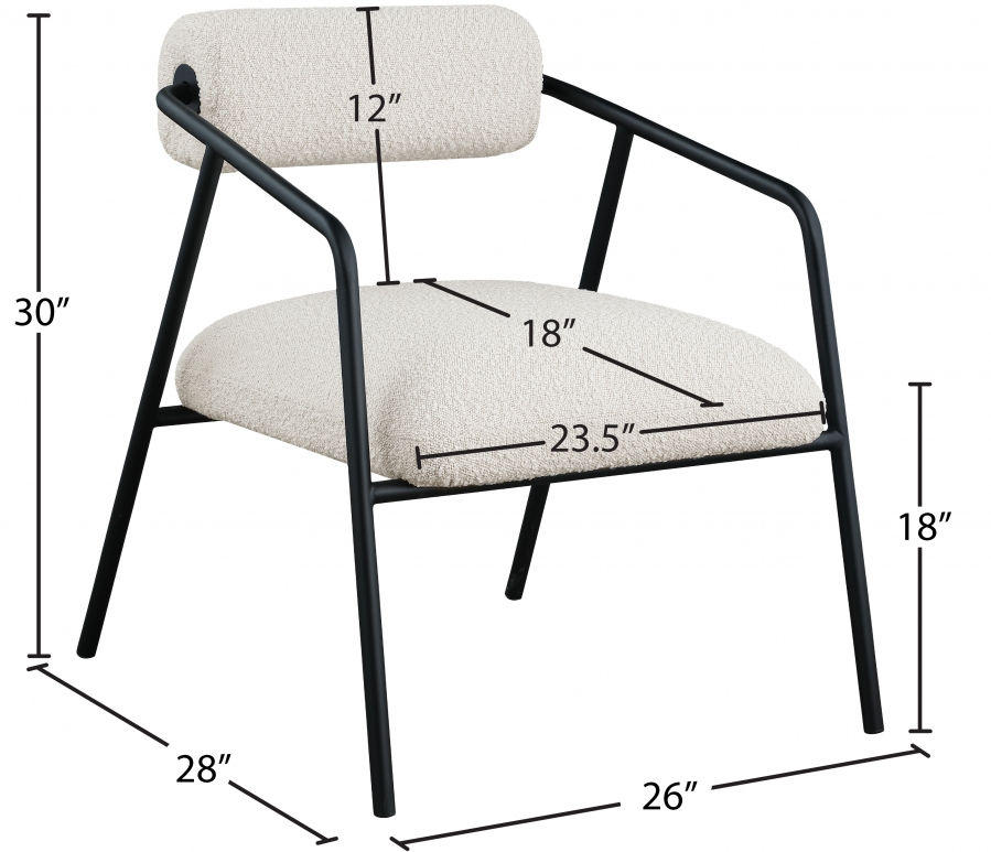 Thumbnail: Carly Boucle Fabric Accent Chair