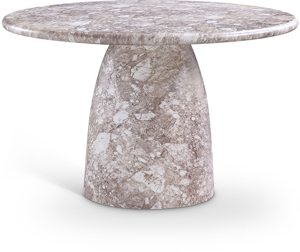 Cosenza 48.5" Marble Finish Indoor/Outdoor Concrete Dining Table