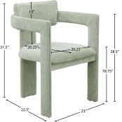 Thumbnail: Brenda Chenille Fabric Upholstered Dining Chair