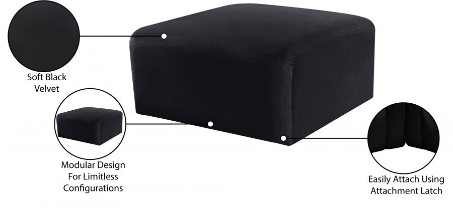 Thumbnail: Arc Velvet Ottoman