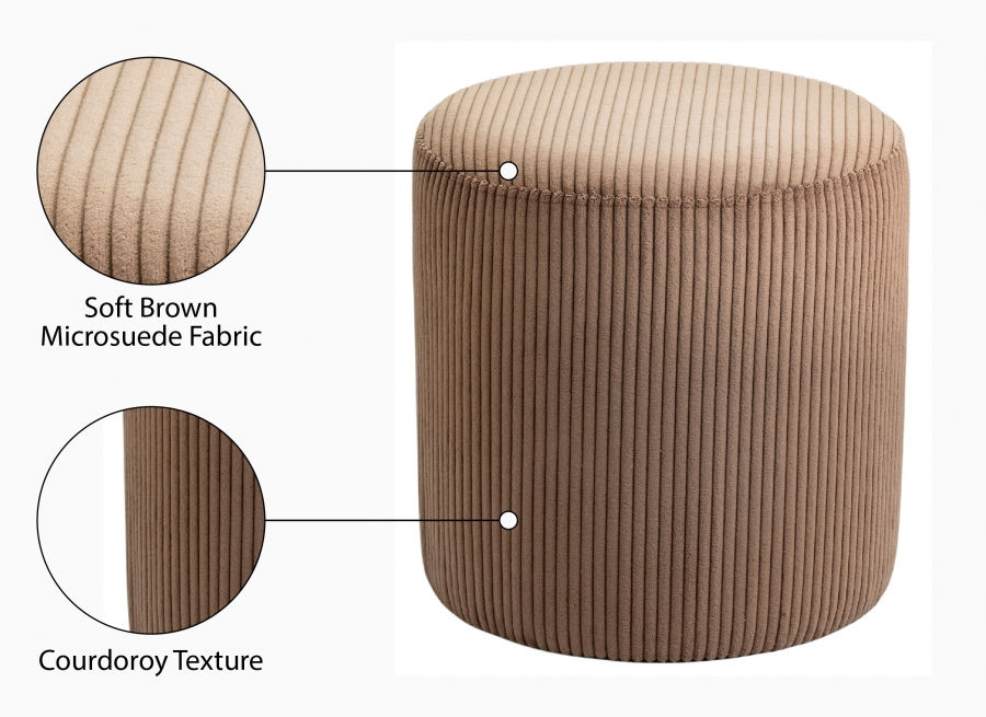 Thumbnail: Roy Microsuede Fabric Ottoman / Stool