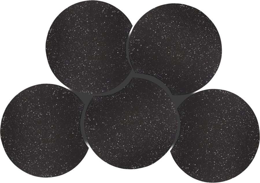 Thumbnail: Dimple 5 Piece Modular Nesting Coffee Table