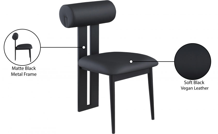 Thumbnail: Dario Vegan Leather Dining Chair
