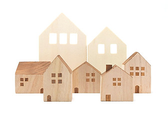 Houten speelgoed Huizen