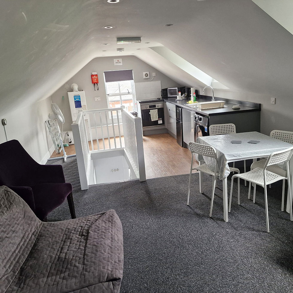 High angle view of a cozy room setup