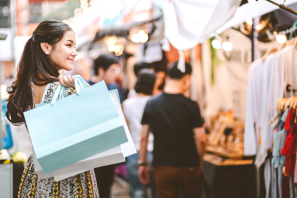 High angle view of a vibrant local market