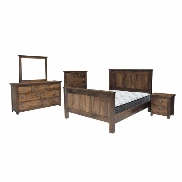 ASB Conestoga Harvest Bedroom Set with bed, nightstand, highboy and dresser