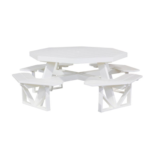 Luxcraft Octagon Picnic Table in White