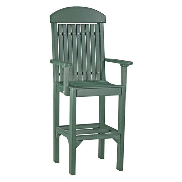 Luxcraft Classic Captain Bar Chair in Green