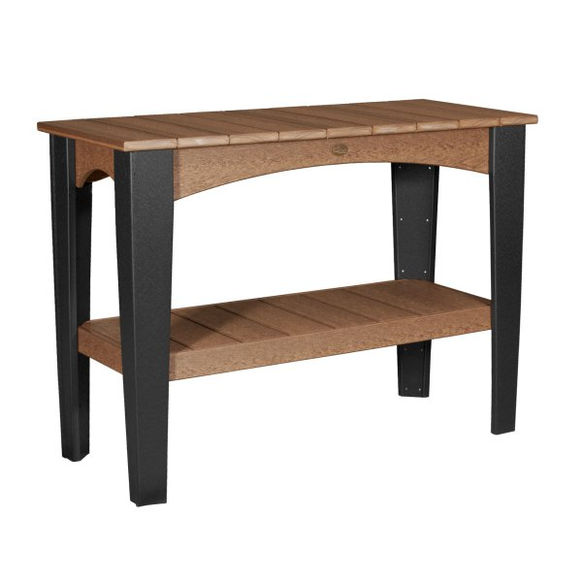 Lucraft Island Outdoor Buffet in Antique Mahogany and Black