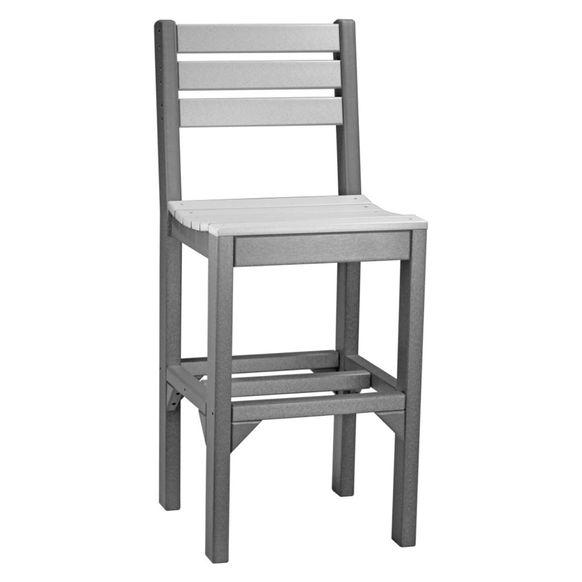 Luxcraft Island Bar Chair in Dove Grey and Slate