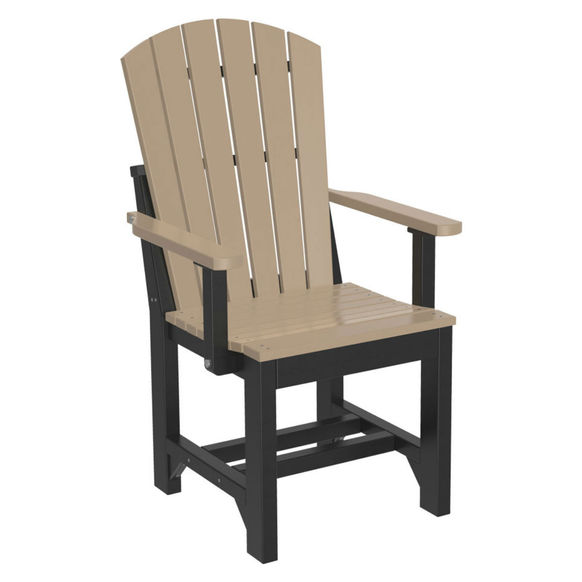 Luxcraft Adirondack Captain Dining Chair in Weatherwood and Black