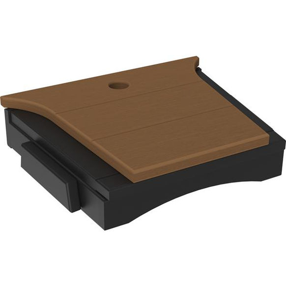 Luxcraft Balcony Chair Tete-a-Tete Table in Antique Mahogany and Black