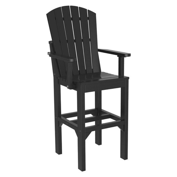 Luxcraft Adirondack Captain Bar Chair in Black