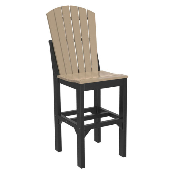 Luxcraft Adirondack Bar Chair in Weatherwood and Black