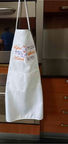 White apron with colorful Hebrew embroidery