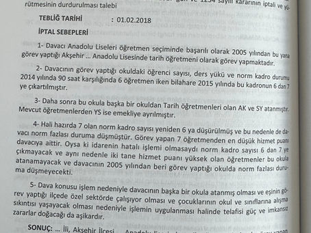 Norm Fazlası Öğretmenlerin Resen Ataması ve Hukuki Haklar