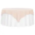 Polyester 72"x72" Overlay/Tablecloth - Blush/Rose Gold
