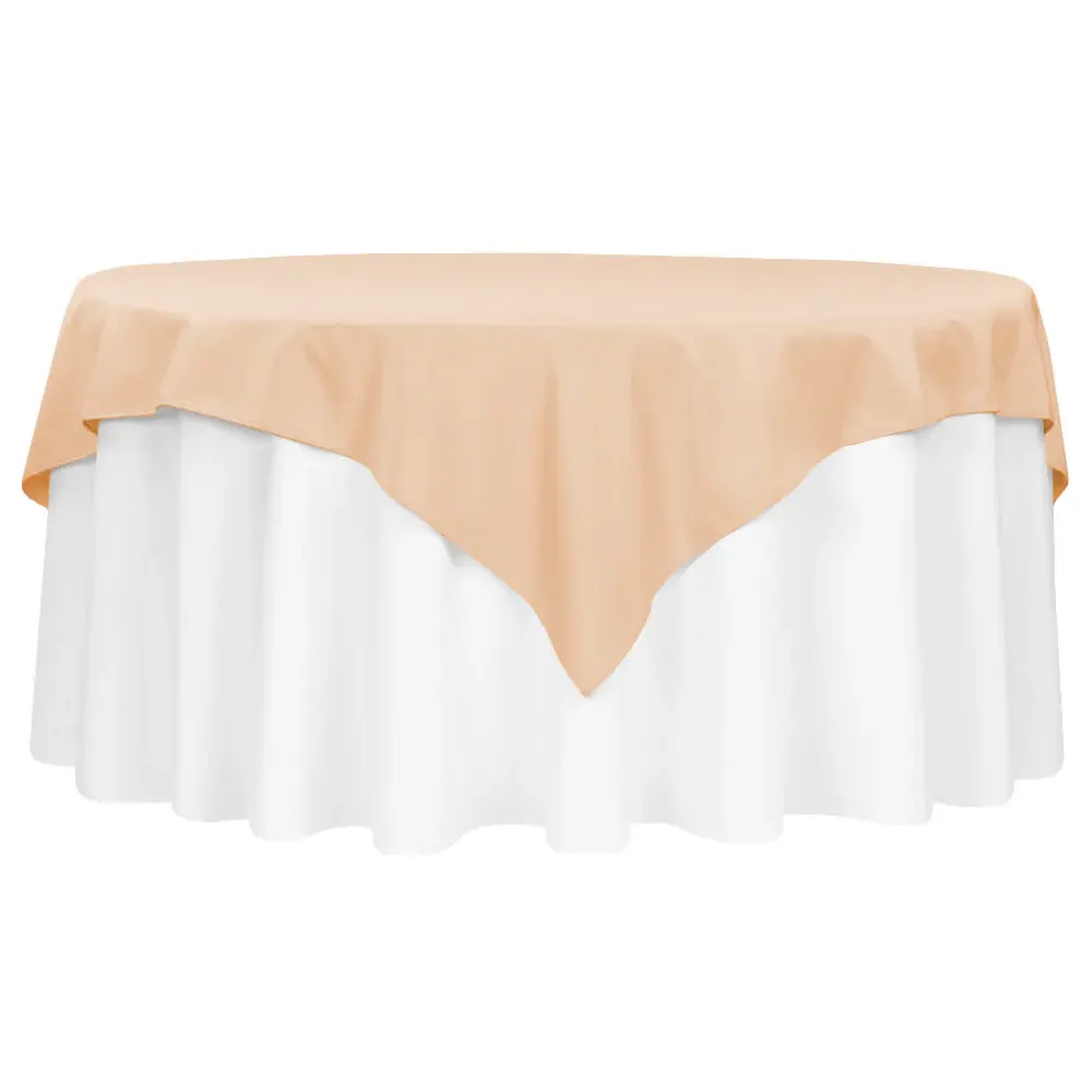 Polyester 72"x72" Overlay/Tablecloth - Champagne