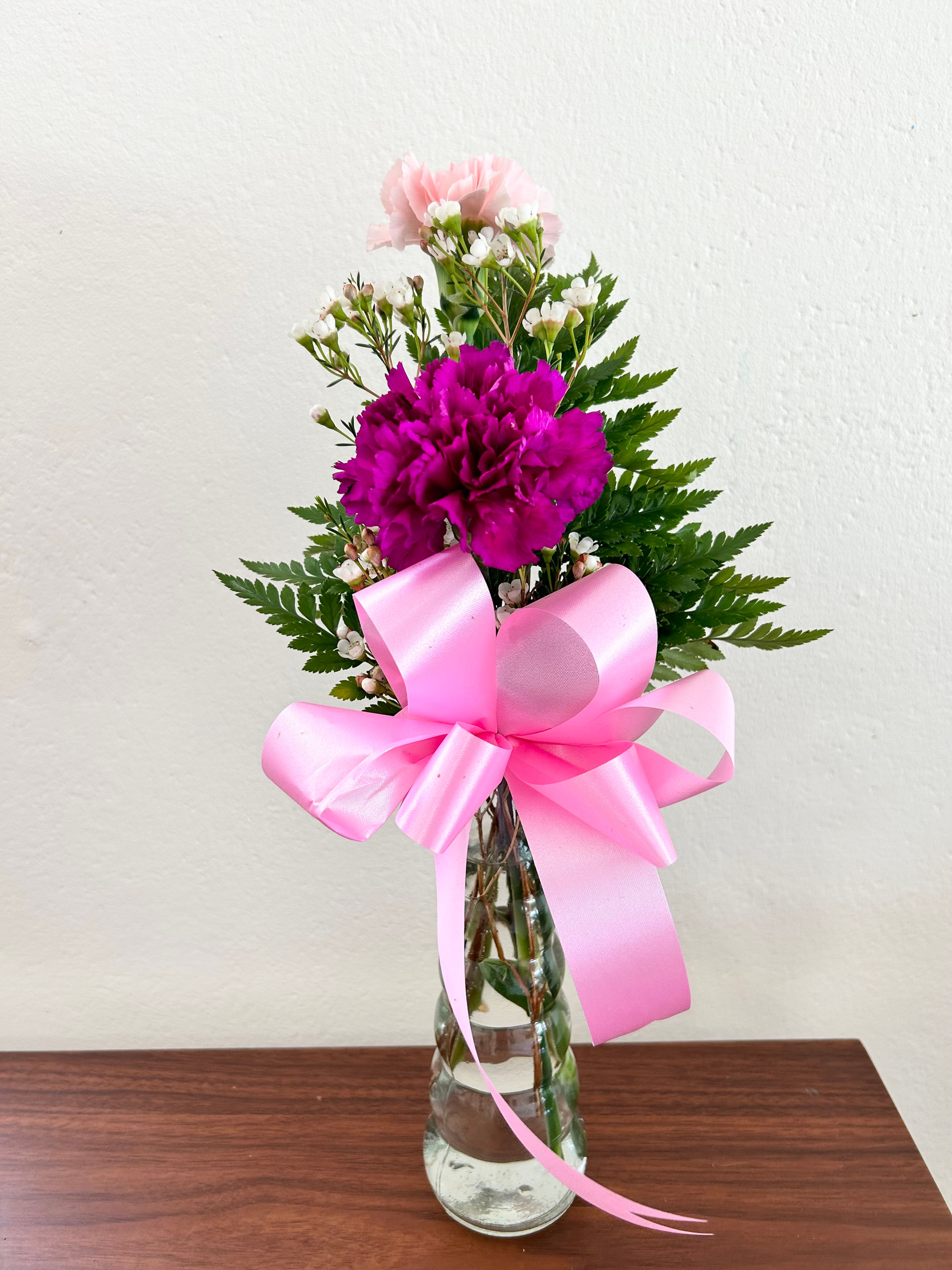 Carnation Bud Vase Arrangement