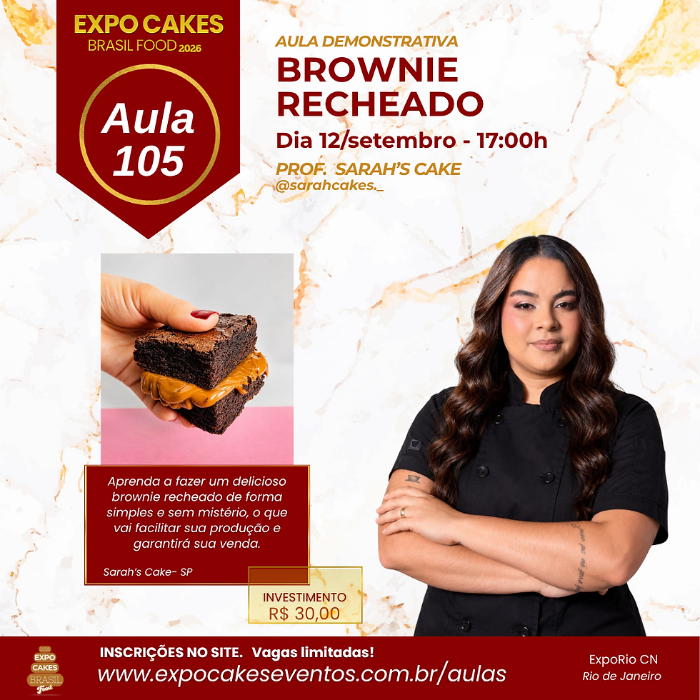 Miniatura: AULA 105 - BROWNIE  RECHEADO