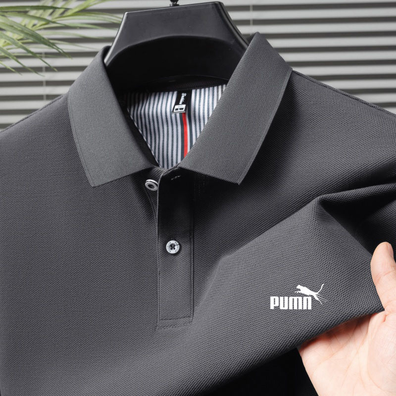 Miniatura: Puma Camisa Polo Masculina de Verão 2026 de Alta Qualidade, Manga Curta, Respir