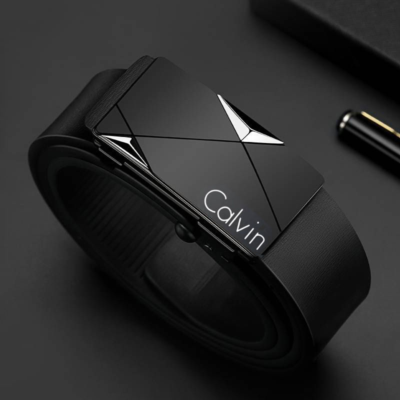 Miniatura: CALVIN KLEIN Cinto masculino elegante em couro PU