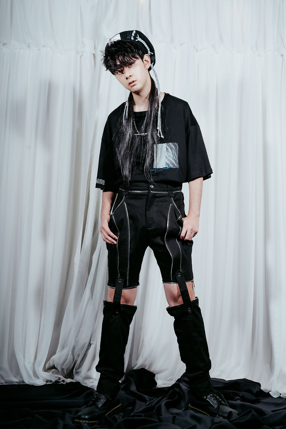 Thumbnail: ZIPPER WIDE LEG TROUSERS