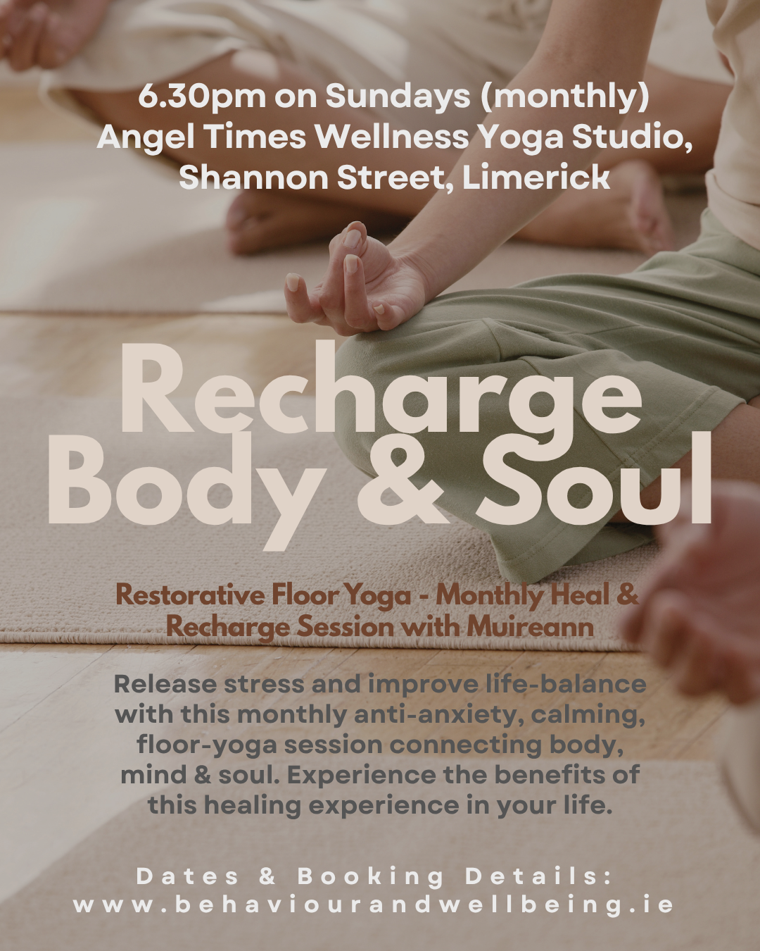 Restorative Floor Yoga Healing 2 Hour Session 20th September 2026
