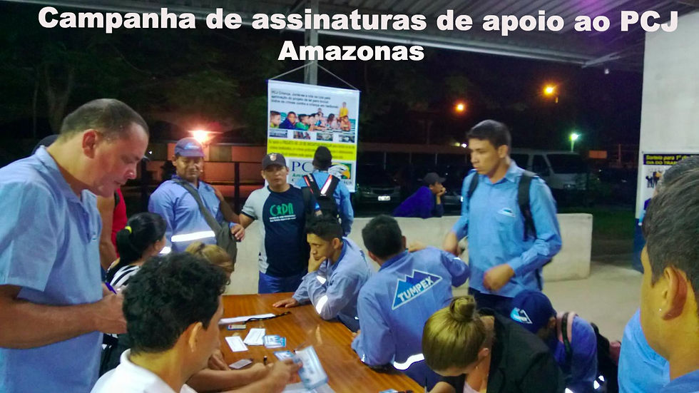 Coleta de assinaturas em Manaus