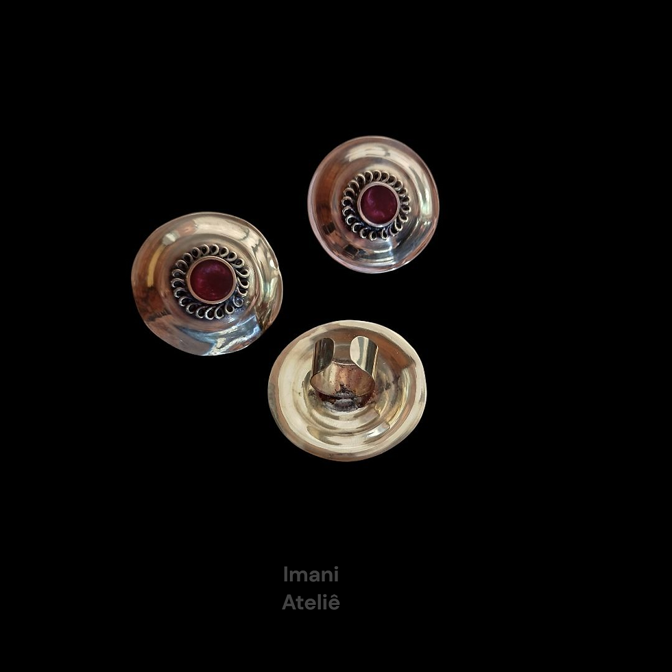 Miniatura: Anel latão e resina