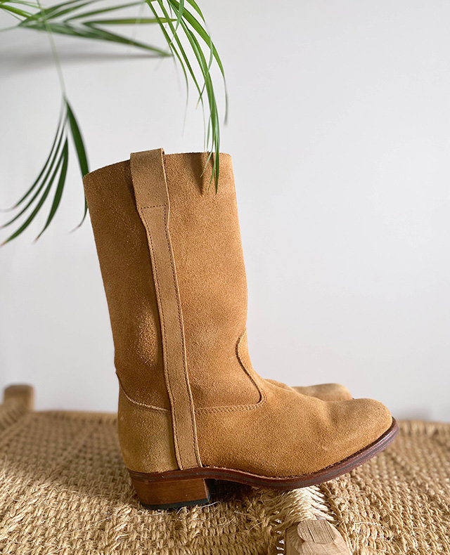 Bottes camarguaises en daim clearance