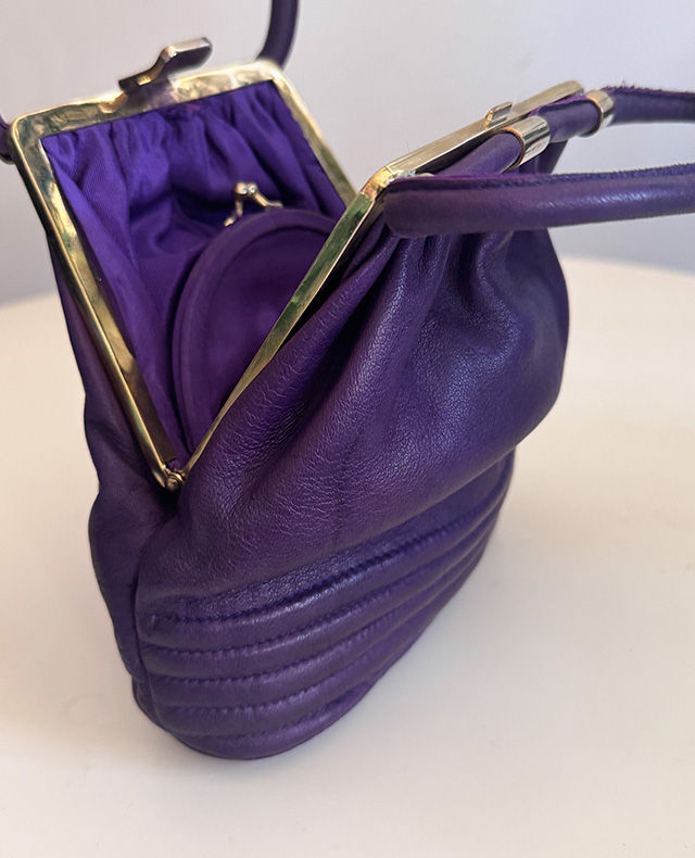 Miniature : SAC SOIRÉE CUIR VIOLET