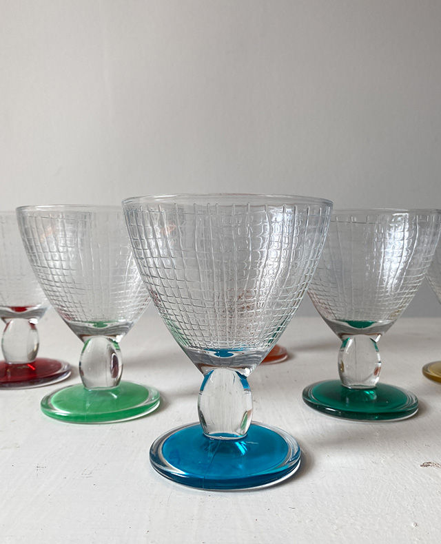 Miniature : coupe a glaces vintage pied couleur