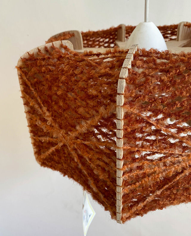 Miniature : Suspension laine tendue sur bois