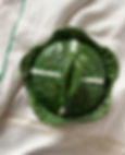 soupiere barbotine chou vert vintage