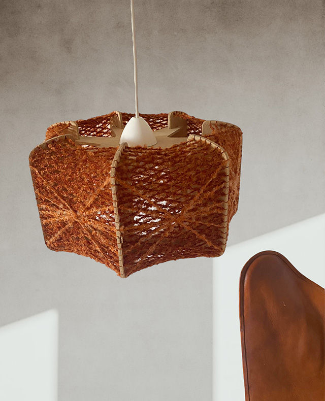 Miniature : Suspension laine tendue sur bois