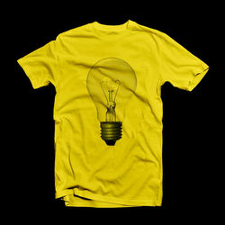 Yellow Bulb Print T-Shirt 